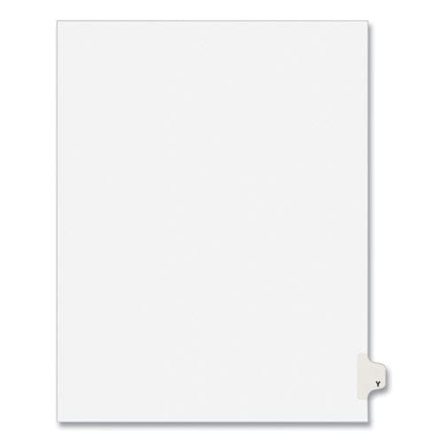 Avery Preprinted Legal Exhibit Side Tab Index Dividers Avery Style 26-tab Y 11 X 8.5 White 25/pack (1425) - Office - Avery®