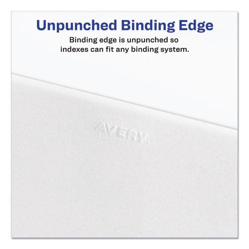 Avery Preprinted Legal Exhibit Side Tab Index Dividers Avery Style 27-tab A To Z 11 X 8.5 White 1 Set - Office - Avery®