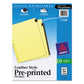 Avery Preprinted Red Leather Tab Dividers With Clear Reinforced Edge 12-tab Jan. To Dec. 11 X 8.5 Buff 1 Set - Office - Avery®