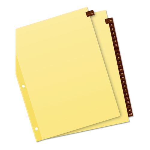 Avery Preprinted Red Leather Tab Dividers With Clear Reinforced Edge 25-tab A To Z 11 X 8.5 Buff 1 Set - Office - Avery®