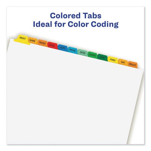 Avery Print And Apply Index Maker Clear Label Dividers 12-tab Color Tabs 11 X 8.5 White 5 Sets - School Supplies - Avery®