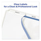 Avery Print And Apply Index Maker Clear Label Dividers 3-tab White Tabs 11 X 8.5 White 25 Sets - School Supplies - Avery®