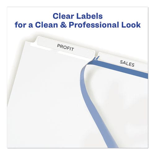 Avery Print And Apply Index Maker Clear Label Dividers 3-tab White Tabs 11 X 8.5 White 25 Sets - School Supplies - Avery®