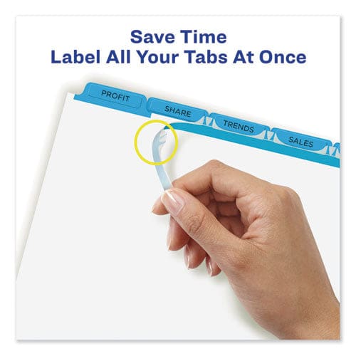 Avery Print And Apply Index Maker Clear Label Dividers 5-tab Color Tabs 11 X 8.5 White Blue Tabs 5 Sets - School Supplies - Avery®