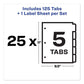 Avery Print And Apply Index Maker Clear Label Dividers 5-tab White Tabs 11 X 8.5 White 25 Sets - School Supplies - Avery®