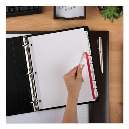 Avery Print And Apply Index Maker Clear Label Dividers 8-tab 11 X 8.5 White 5 Sets - School Supplies - Avery®