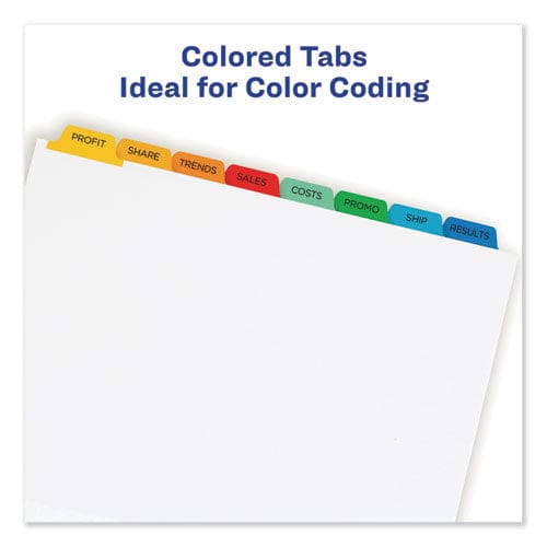 Avery Print And Apply Index Maker Clear Label Dividers 8-tab Color Tabs 11 X 8.5 White Traditional Color Tabs 25 Sets - School Supplies -