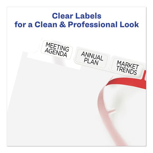 Avery Print And Apply Index Maker Clear Label Dividers Big Tab 8-tab 11 X 8.5 White 1 Set - School Supplies - Avery®