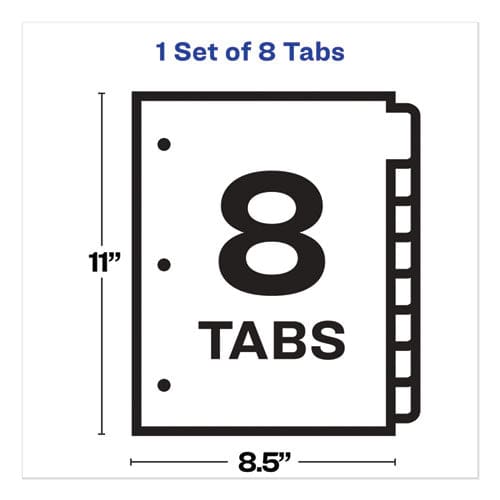 Avery Print And Apply Index Maker Clear Label Dividers Big Tab 8-tab 11 X 8.5 White 1 Set - School Supplies - Avery®