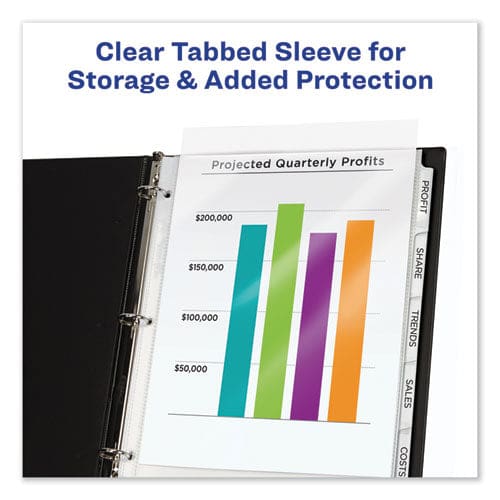 Avery Print And Apply Index Maker Clear Label Sheet Protector Dividers With White Tabs 8-tab 11 X 8.5 Clear 1 Set - School Supplies - Avery®