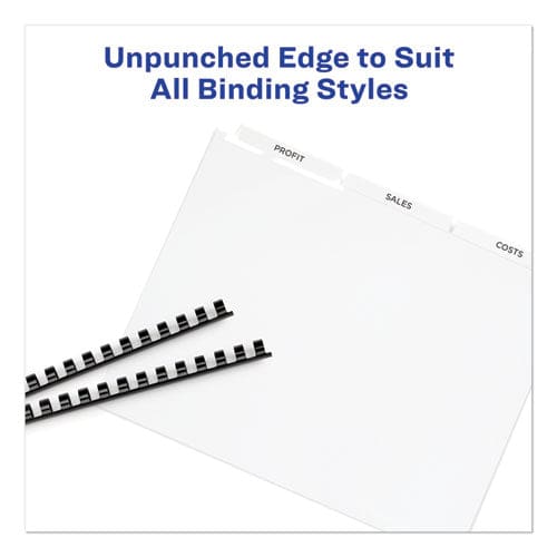 Avery Print And Apply Index Maker Clear Label Unpunched Dividers 3-tab 11 X 8.5 White 25 Sets - School Supplies - Avery®