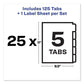 Avery Print And Apply Index Maker Clear Label Unpunched Dividers 5-tab 11 X 8.5 White 25 Sets - School Supplies - Avery®