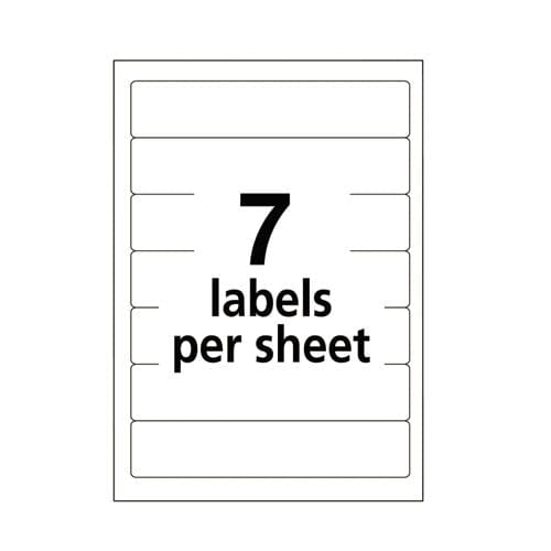 Avery Printable 4 X 6 - Permanent File Folder Labels 0.69 X 3.44 White 7/sheet 36 Sheets/pack (5200) - Office - Avery®