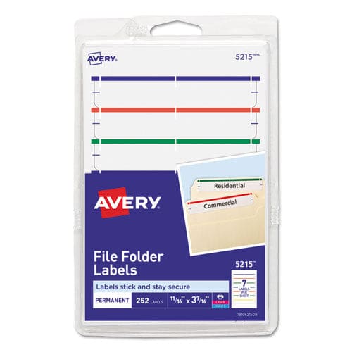 Avery Printable 4 X 6 - Permanent File Folder Labels 0.69 X 3.44 White 7/sheet 36 Sheets/pack (5201) - Office - Avery®