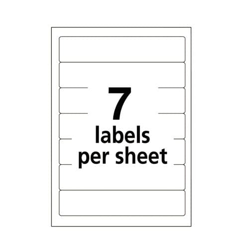 Avery Printable 4 X 6 - Permanent File Folder Labels 0.69 X 3.44 White 7/sheet 36 Sheets/pack (5204) - Office - Avery®