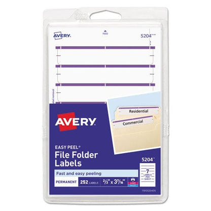 Avery Printable 4 X 6 - Permanent File Folder Labels 0.69 X 3.44 White 7/sheet 36 Sheets/pack (5204) - Office - Avery®