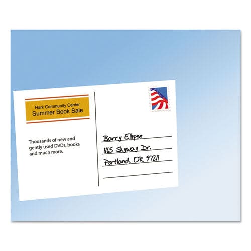 Avery Printable Postcards Laser 80 Lb 4 X 6 Uncoated White 100 Cards 2/cards/sheet 50 Sheets/box - Office - Avery®