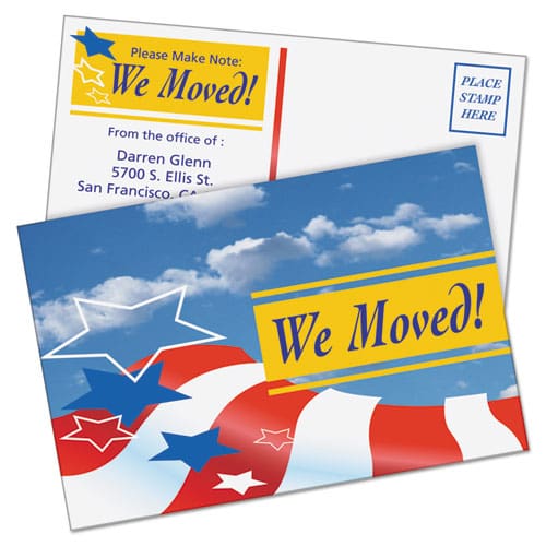 Avery Printable Postcards Laser 80 Lb 4 X 6 Uncoated White 80 Cards 2 Cards/sheet 40 Sheets/box - Office - Avery®