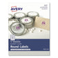 Avery Printable Self-adhesive Permanent Id Labels W/sure Feed 0.75 Dia White 800/pk - Office - Avery®