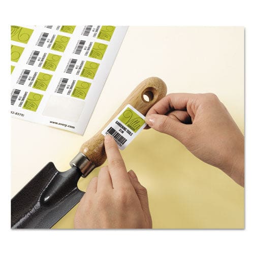 Avery Removable Durable White Rectangle Labels W/ Sure Feed 1.25 X 1.75 256/pk - Office - Avery®