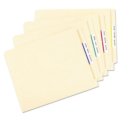 Avery Removable File Folder Labels With Sure Feed Technology 0.66 X 3.44 White 30/sheet 25 Sheets/pack - Office - Avery®