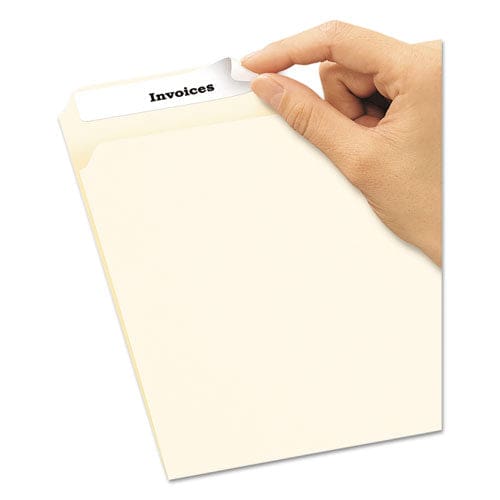Avery Removable File Folder Labels With Sure Feed Technology 0.66 X 3.44 White 30/sheet 25 Sheets/pack - Office - Avery®