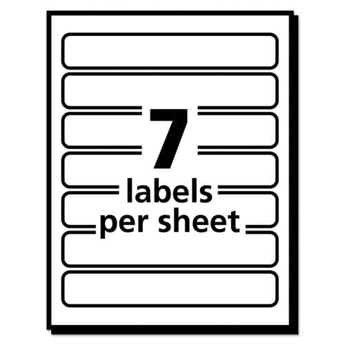 Avery Removable File Folder Labels With Sure Feed Technology 0.66 X 3.44 White 7/sheet 36 Sheets/pack - Office - Avery®