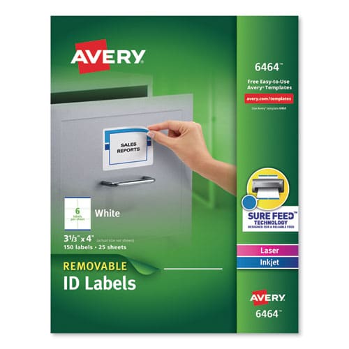 Avery Removable Multi-use Labels Inkjet/laser Printers 1 X 1.5 White 10/sheet 50 Sheets/pack (5434) - Office - Avery®