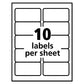 Avery Repositionable Address Labels W/sure Feed Inkjet/laser 2 X 4 White 250/box - Office - Avery®