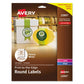 Avery Round Print-to-the Edge Labels With Sure Feed And Easy Peel 2 Dia Glossy White 120/pk - Office - Avery®