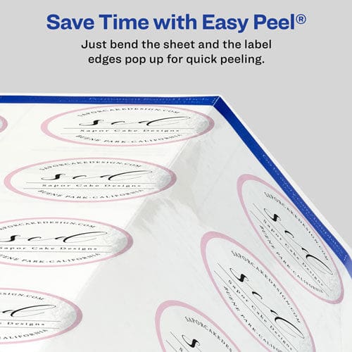 Avery Round Print-to-the Edge Labels With Surefeed And Easypeel 1.67 Dia Glossy Clear 500/pk - Office - Avery®