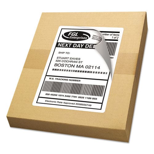 Avery Shipping Labels W/ Trueblock Technology Inkjet Printers 5.5 X 8.5 White 2/sheet 25 Sheets/pack - Office - Avery®