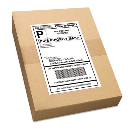 Avery Shipping Labels W/ Trueblock Technology Inkjet/laser Printers 5.5 X 8.5 White 2/sheet 500 Sheets/box - Office - Avery®