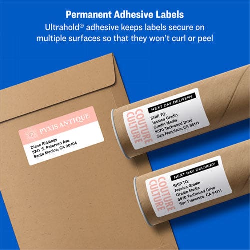 Avery Shipping Labels W/ Trueblock Technology Laser Printers 2 X 4 White 10/sheet 25 Sheets/pack - Office - Avery®