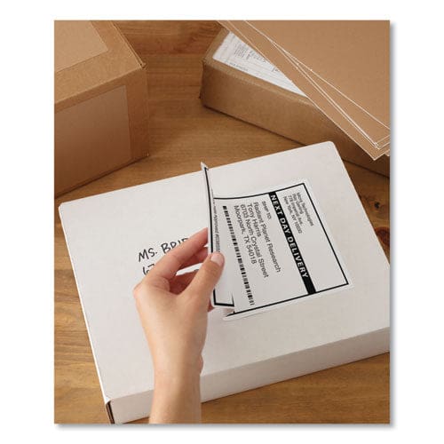 Avery Shipping Labels W/ Trueblock Technology Laser Printers 5.5 X 8.5 White 2/sheet 100 Sheets/box - Office - Avery®