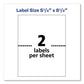 Avery Shipping Labels W/ Trueblock Technology Laser Printers 5.5 X 8.5 White 2/sheet 250 Sheets/box - Office - Avery®