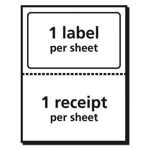 Avery Shipping Labels With Paper Receipt And Trueblock Technology Inkjet/laser Printers 5.06 X 7.63 White 50/pack - Office - Avery®