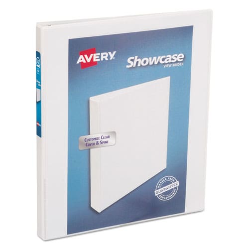 Avery Showcase Economy View Binder With Round Rings 3 Rings 0.5 Capacity 11 X 8.5 White - School Supplies - Avery®