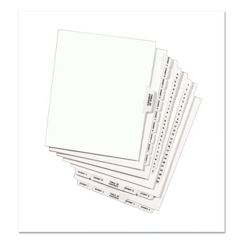 Avery Avery-style Preprinted Legal Bottom Tab Divider 26-tab Exhibit A 11 X 8.5 White 25/pk - Office - Avery®