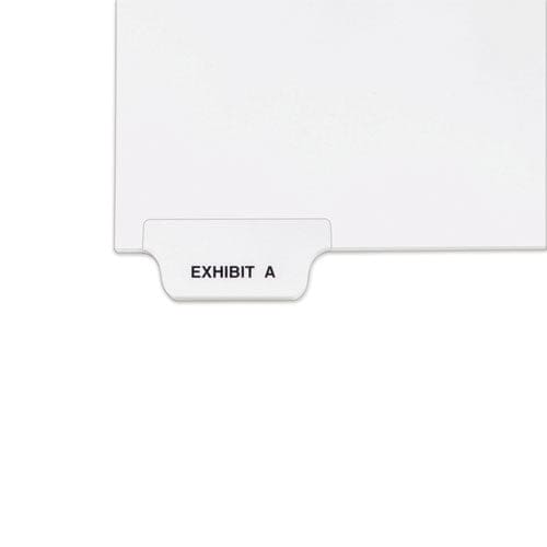 Avery Avery-style Preprinted Legal Bottom Tab Divider 26-tab Exhibit A 11 X 8.5 White 25/pk - Office - Avery®