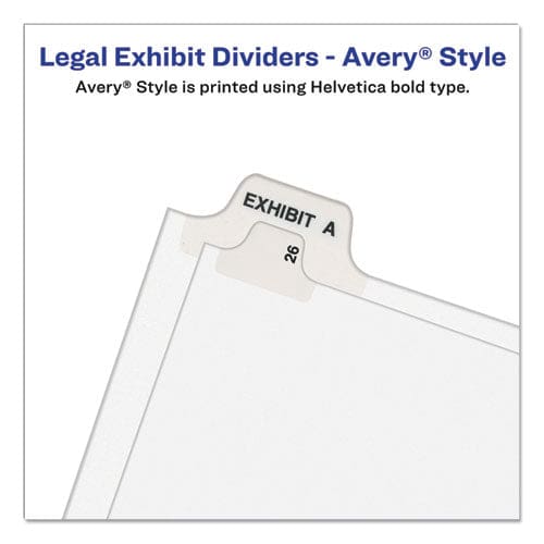 Avery Avery-style Preprinted Legal Bottom Tab Divider 26-tab Exhibit C 11 X 8.5 White 25/pk - Office - Avery®