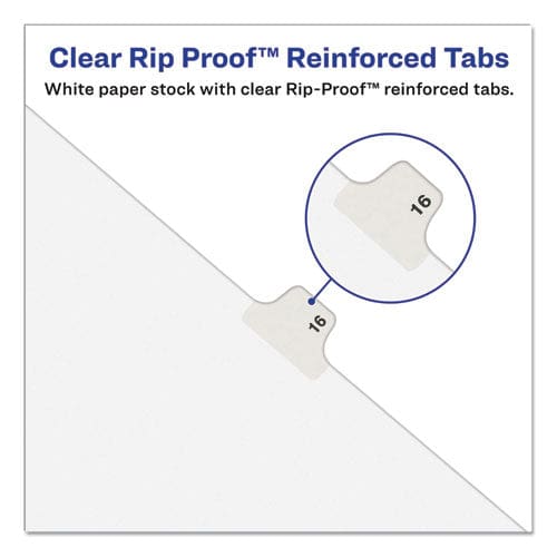 Avery Avery-style Preprinted Legal Bottom Tab Divider 26-tab Exhibit D 11 X 8.5 White 25/pk - Office - Avery®