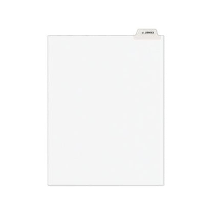 Avery Avery-style Preprinted Legal Bottom Tab Divider 26-tab Exhibit F 11 X 8.5 White 25/pk - Office - Avery®