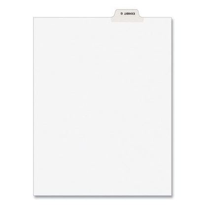 Avery Avery-style Preprinted Legal Bottom Tab Divider 26-tab Exhibit G 11 X 8.5 White 25/pk - Office - Avery®