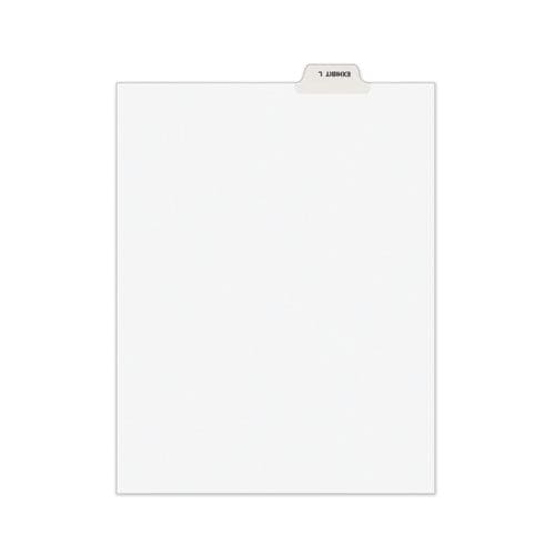 Avery Avery-style Preprinted Legal Bottom Tab Dividers 26-tab Exhibit L 11 X 8.5 White 25/pack - Office - Avery®