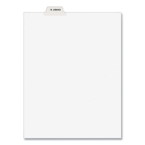 Avery Avery-style Preprinted Legal Bottom Tab Dividers 26-tab Exhibit N 11 X 8.5 White 25/pack - Office - Avery®