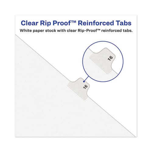 Avery Avery-style Preprinted Legal Bottom Tab Dividers 26-tab Exhibit P 11 X 8.5 White 25/pack - Office - Avery®