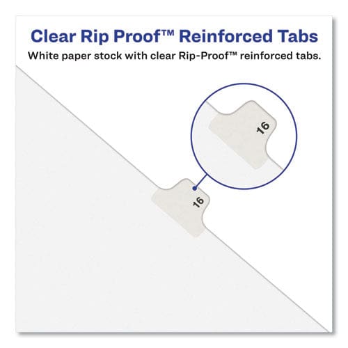 Avery Avery-style Preprinted Legal Bottom Tab Dividers 26-tab Exhibit Q 11 X 8.5 White 25/pack - Office - Avery®