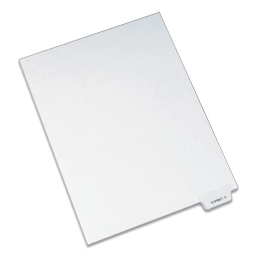 Avery Avery-style Preprinted Legal Bottom Tab Dividers 26-tab Exhibit Y 11 X 8.5 White 25/pack - Office - Avery®