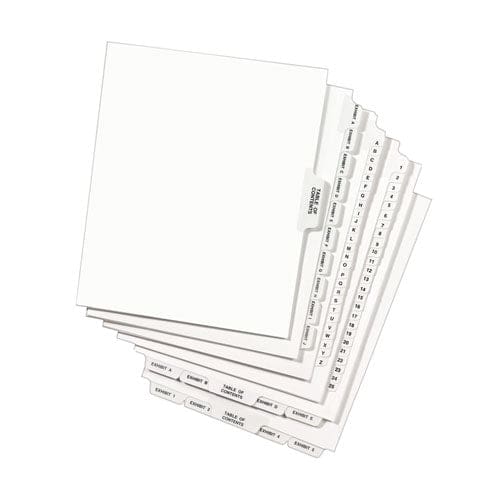 Avery Avery-style Preprinted Legal Bottom Tab Dividers 26-tab Exhibit Y 11 X 8.5 White 25/pack - Office - Avery®